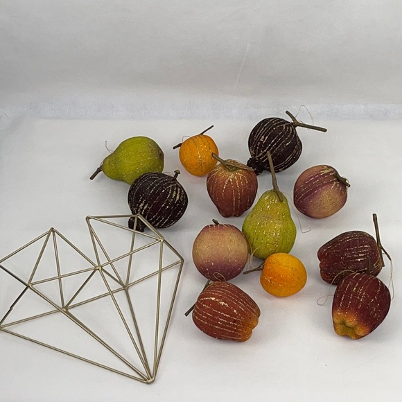 Fall Christmas Fruit Ornament 12 pc Bundle - Picture 1 of 9